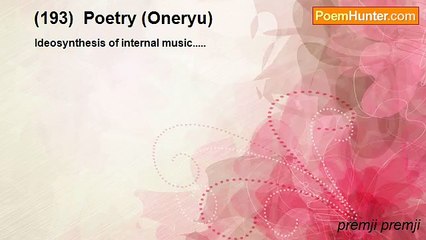 premji premji - (193)  Poetry (Oneryu)