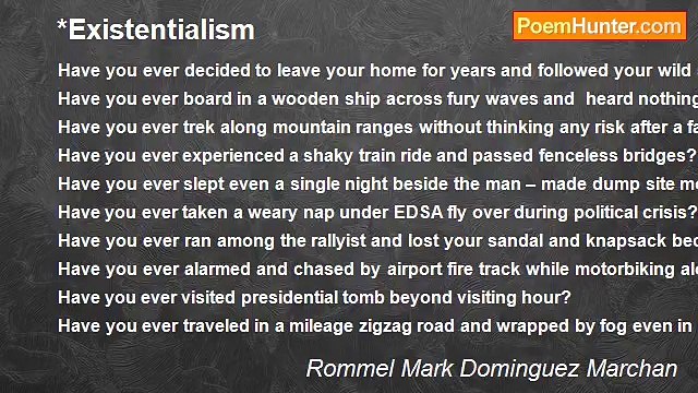 Rommel Mark Dominguez Marchan - *Existentialism