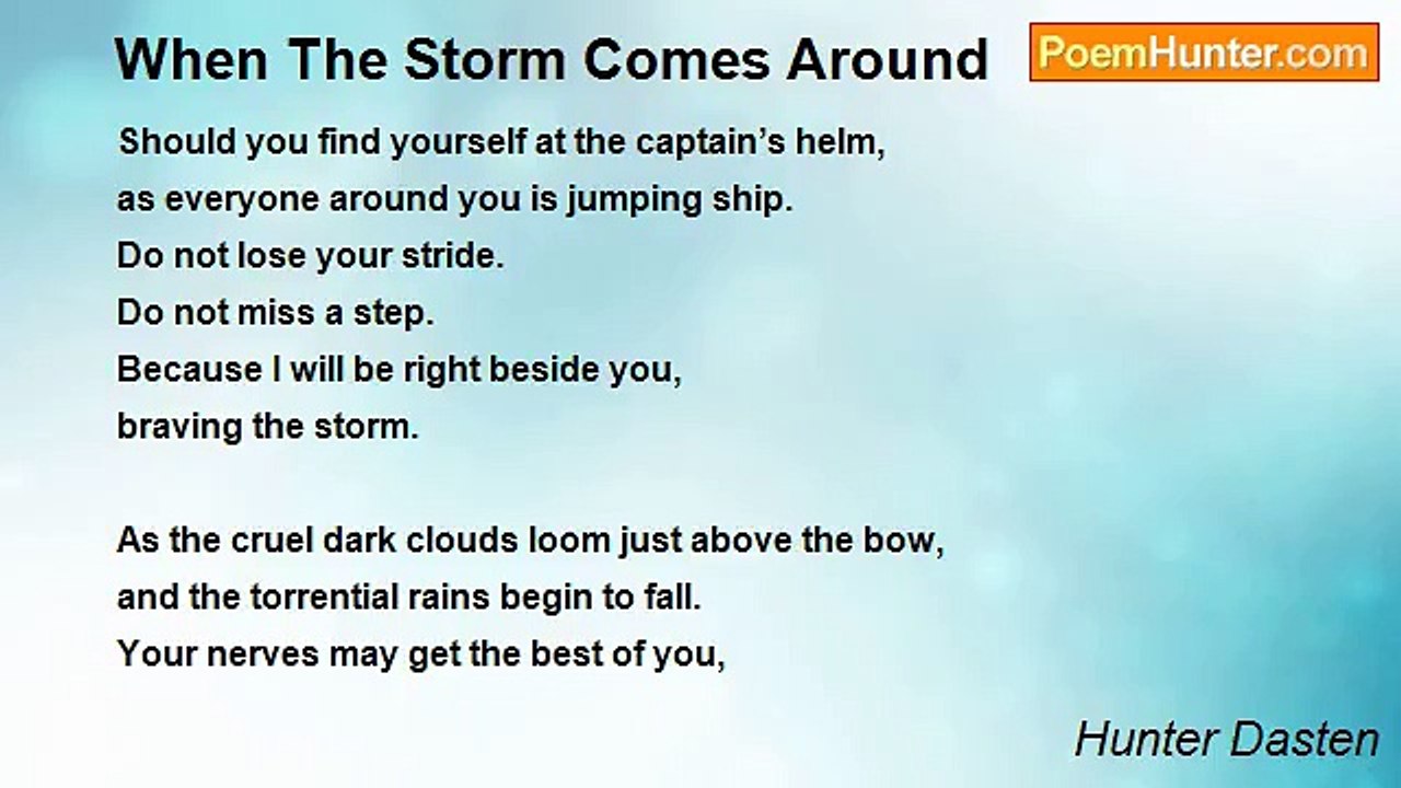Hunter Dasten - When The Storm Comes Around