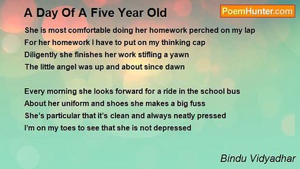 Bindu Vidyadhar - A Day Of A Five Year Old