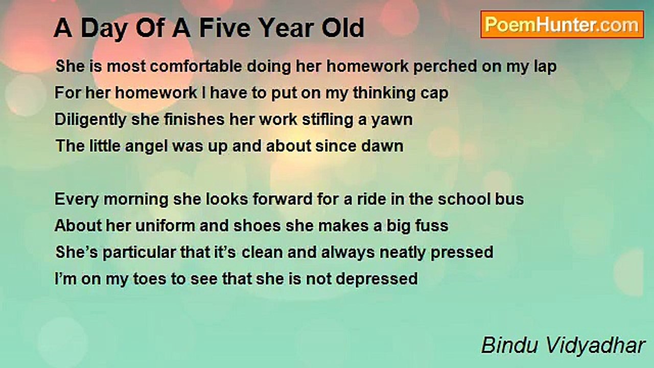 Bindu Vidyadhar - A Day Of A Five Year Old