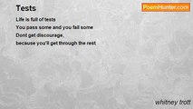 whitney trott - Tests