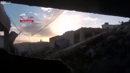 Dunya news -Lucky cameraman captures an airstrike from just a few hundred yards away