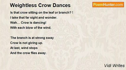 Vidi Writes - Weightless Crow Dances