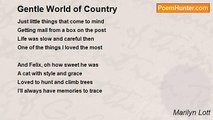 Marilyn Lott - Gentle World of Country