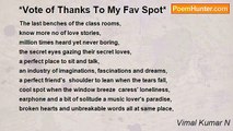 Vimal Kumar N - *Vote of Thanks To My Fav Spot*
