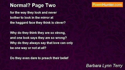 Barbara Lynn Terry - Normal? Page Two