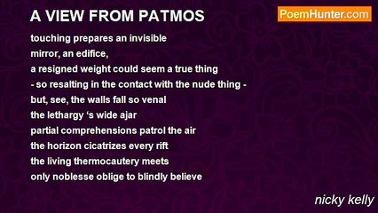 nicky kelly - A VIEW FROM PATMOS