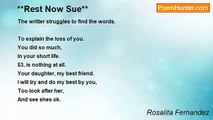 Rosalita Fernandez - **Rest Now Sue**