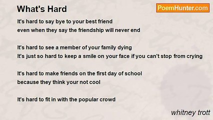 whitney trott - What's Hard
