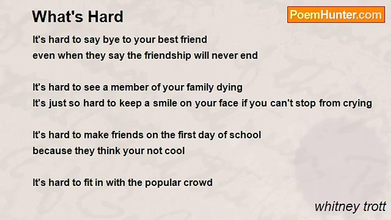 whitney trott - What's Hard