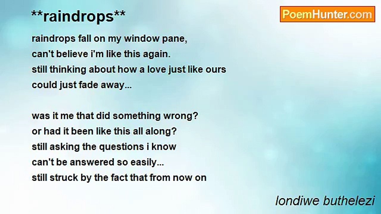 londiwe buthelezi - **raindrops**