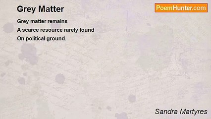 Sandra Martyres - Grey Matter