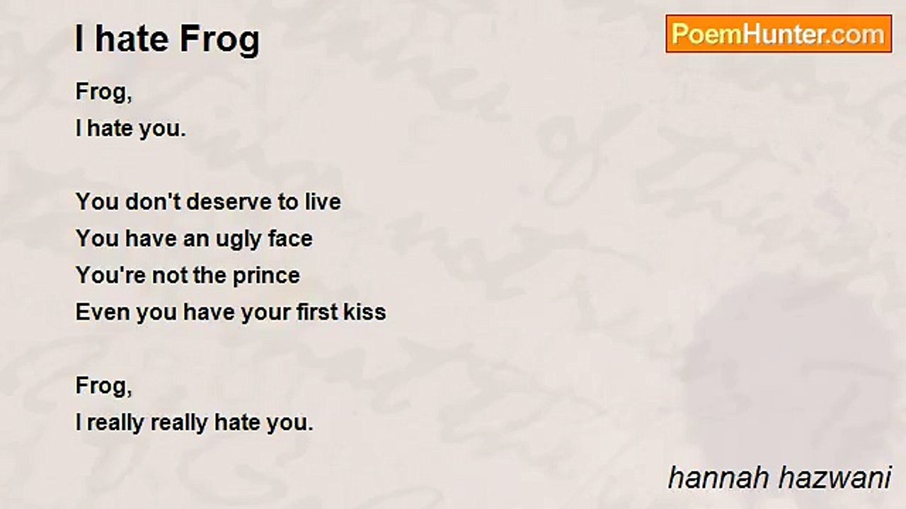 hannah hazwani - I hate Frog