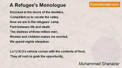 Muhammad Shanazar - A Refugee's Monologue