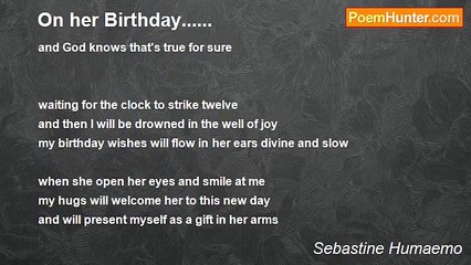 Sebastine Humaemo - On her Birthday......