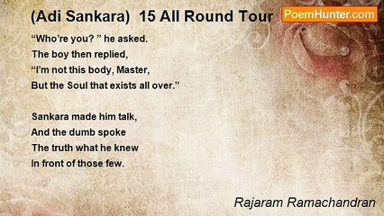 Rajaram Ramachandran - (Adi Sankara)  15 All Round Tour