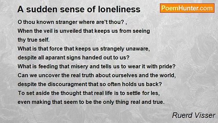 Ruerd Visser - A sudden sense of loneliness