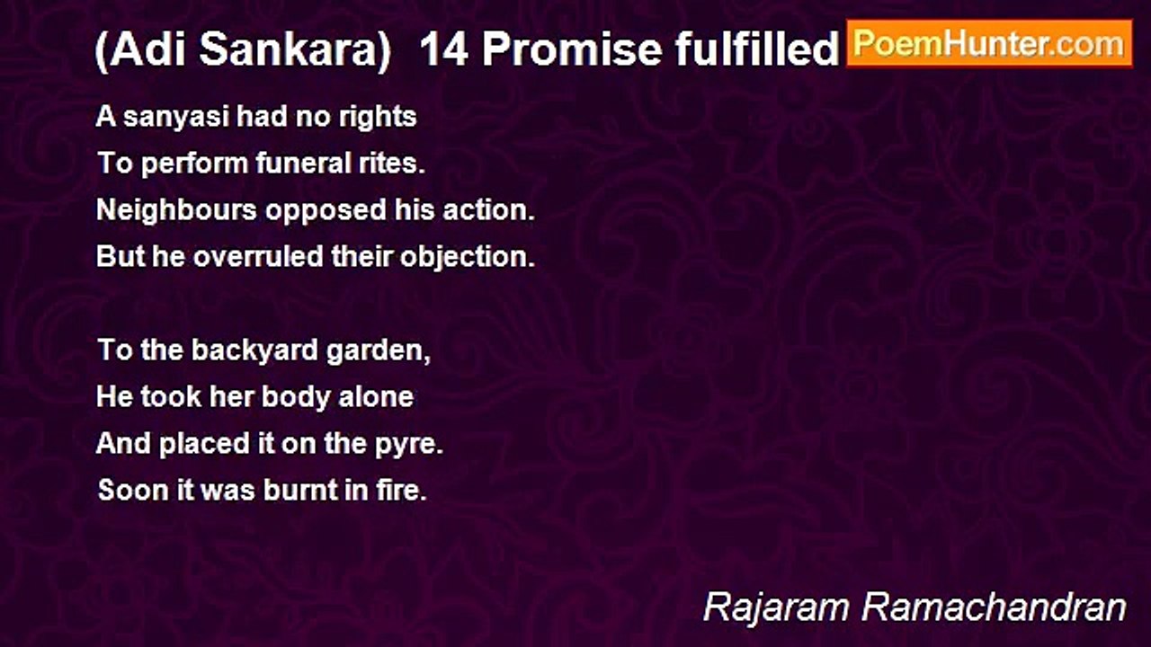 Rajaram Ramachandran - (Adi Sankara)  14 Promis...