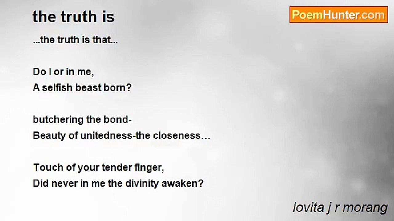 lovita j r morang - the truth is