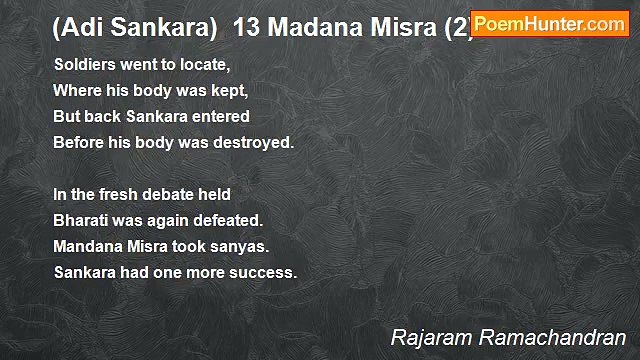 Rajaram Ramachandran - (Adi Sankara) 13 Madana Misra (2)