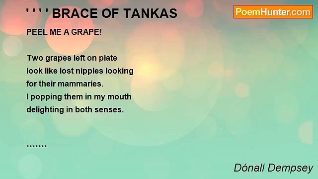 Dónall Dempsey - ' ' ' ' BRACE OF TANKAS