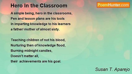Susan T. Aparejo - Hero In the Classroom