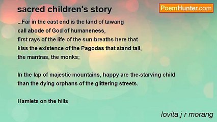 lovita j r morang - sacred children's story