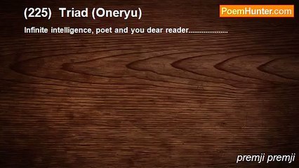 premji premji - (225)  Triad (Oneryu)