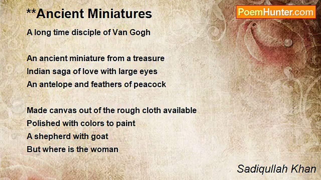 Sadiqullah Khan - **Ancient Miniatures