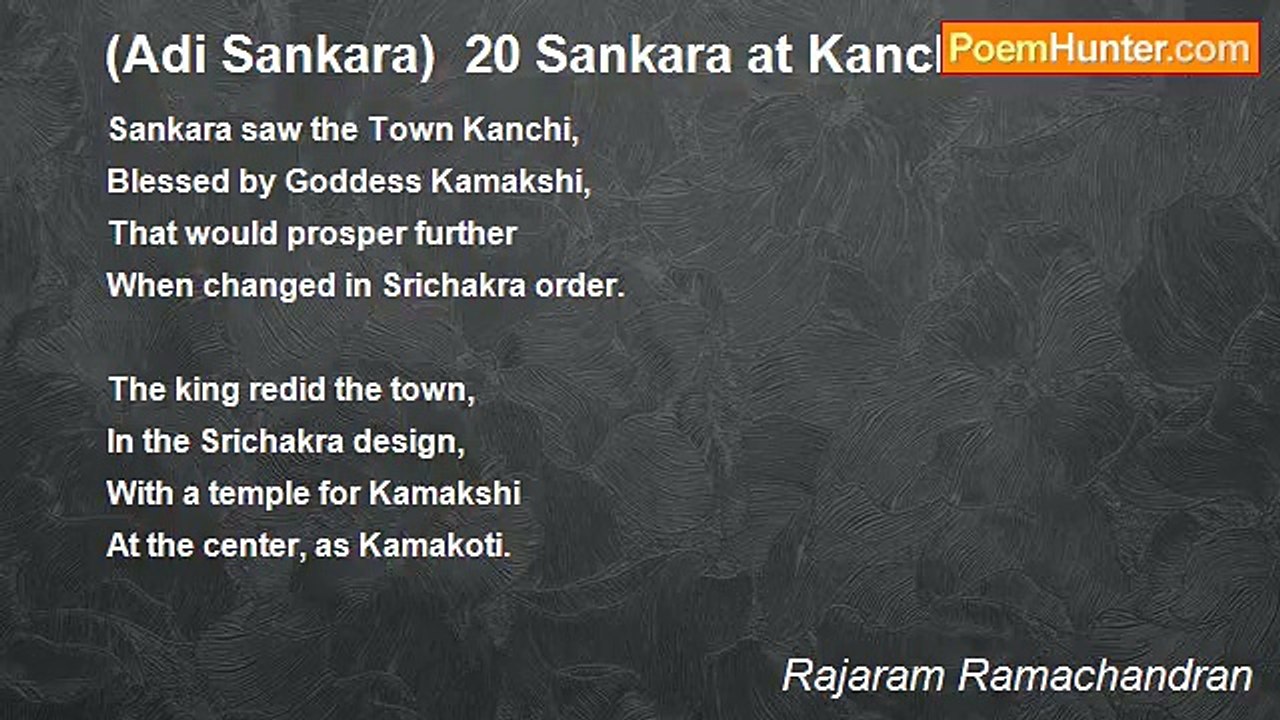 Rajaram Ramachandran - (Adi Sankara)  20 Sankara at Kanchi