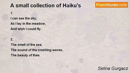 Selina Gurgacz - A small collection of Haiku's