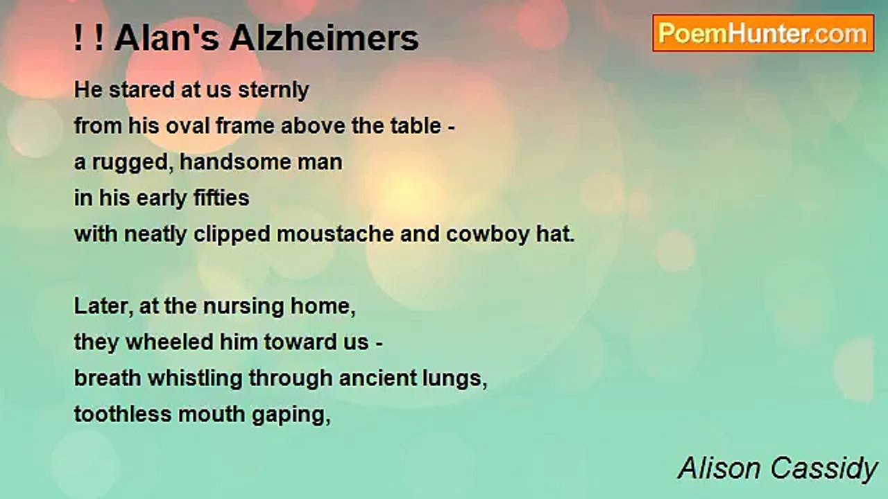 Alison Cassidy - ! ! Alan's Alzheimers
