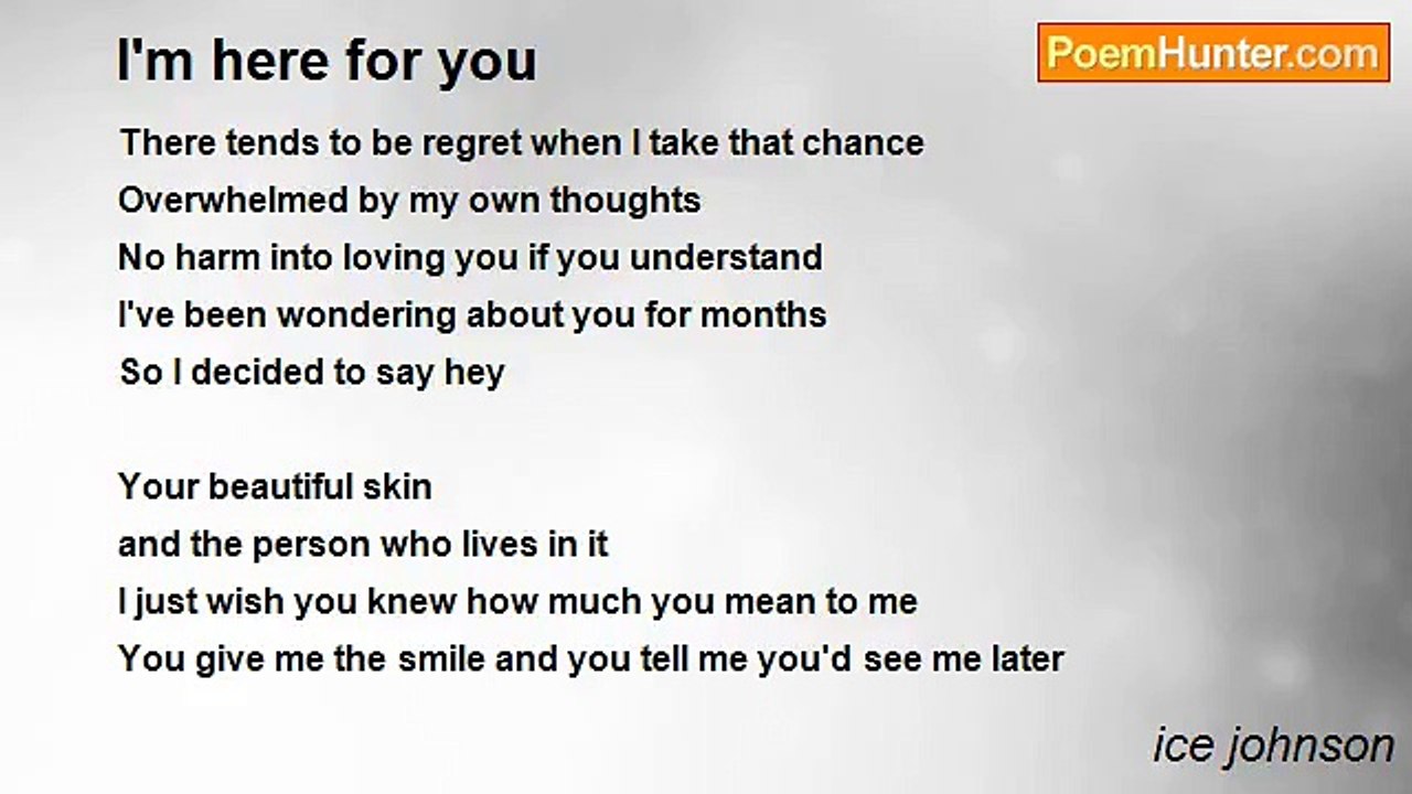 ice johnson - I'm here for you