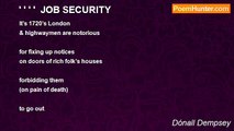 Dónall Dempsey - ' ' ' '  JOB SECURITY