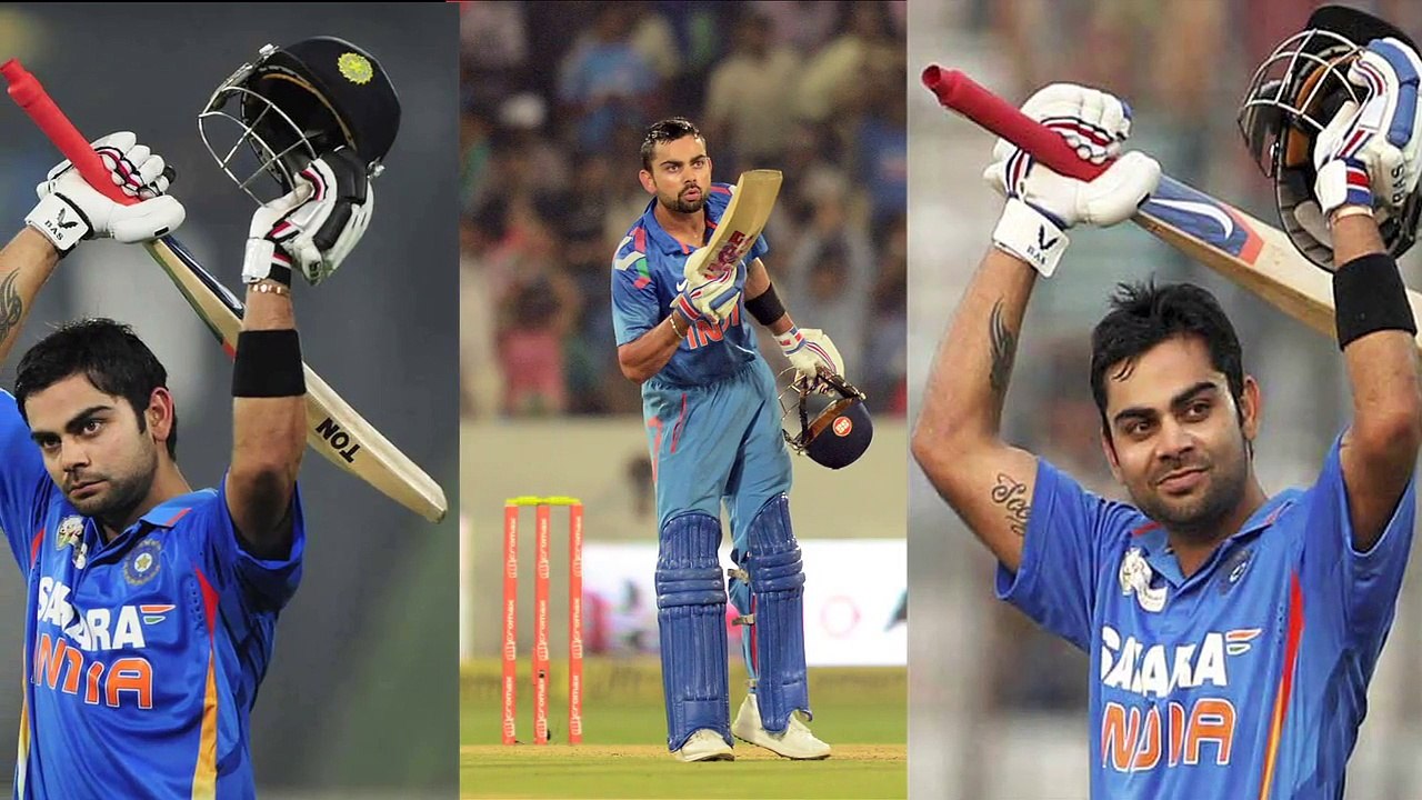 Watch Virat Kohlis flying kiss to Anushka Sharma