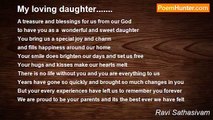 Ravi Sathasivam - My loving daughter.......