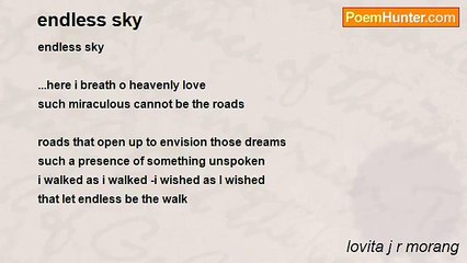 lovita j r morang - endless sky