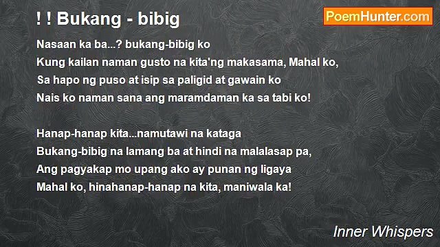 Inner Whispers - ! ! Bukang - bibig