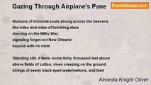 Almedia Knight Oliver - Gazing Through Airplane's Pane
