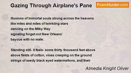 Almedia Knight Oliver - Gazing Through Airplane's Pane
