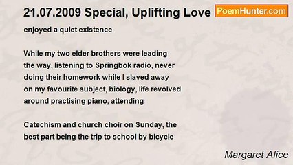 Margaret Alice - 21.07.2009 Special, Uplifting Love