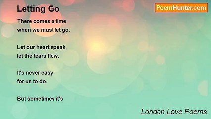 London Love Poems - Letting Go