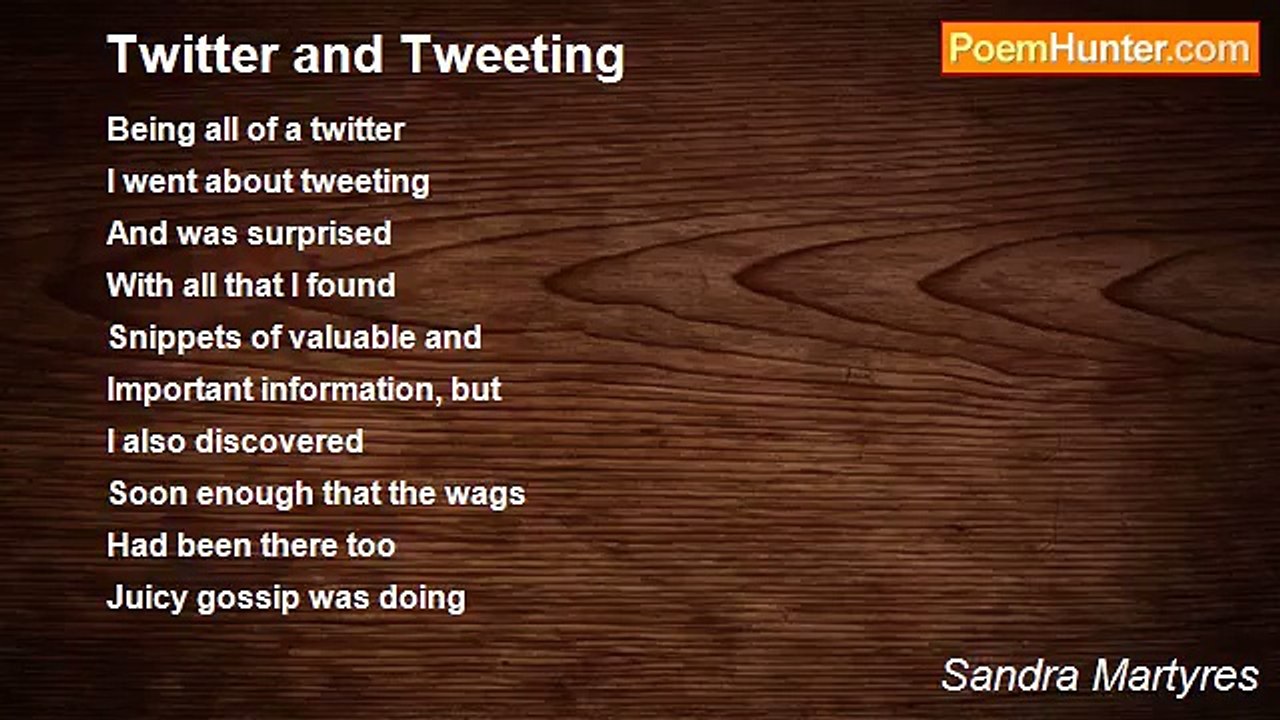 Sandra Martyres - Twitter and Tweeting