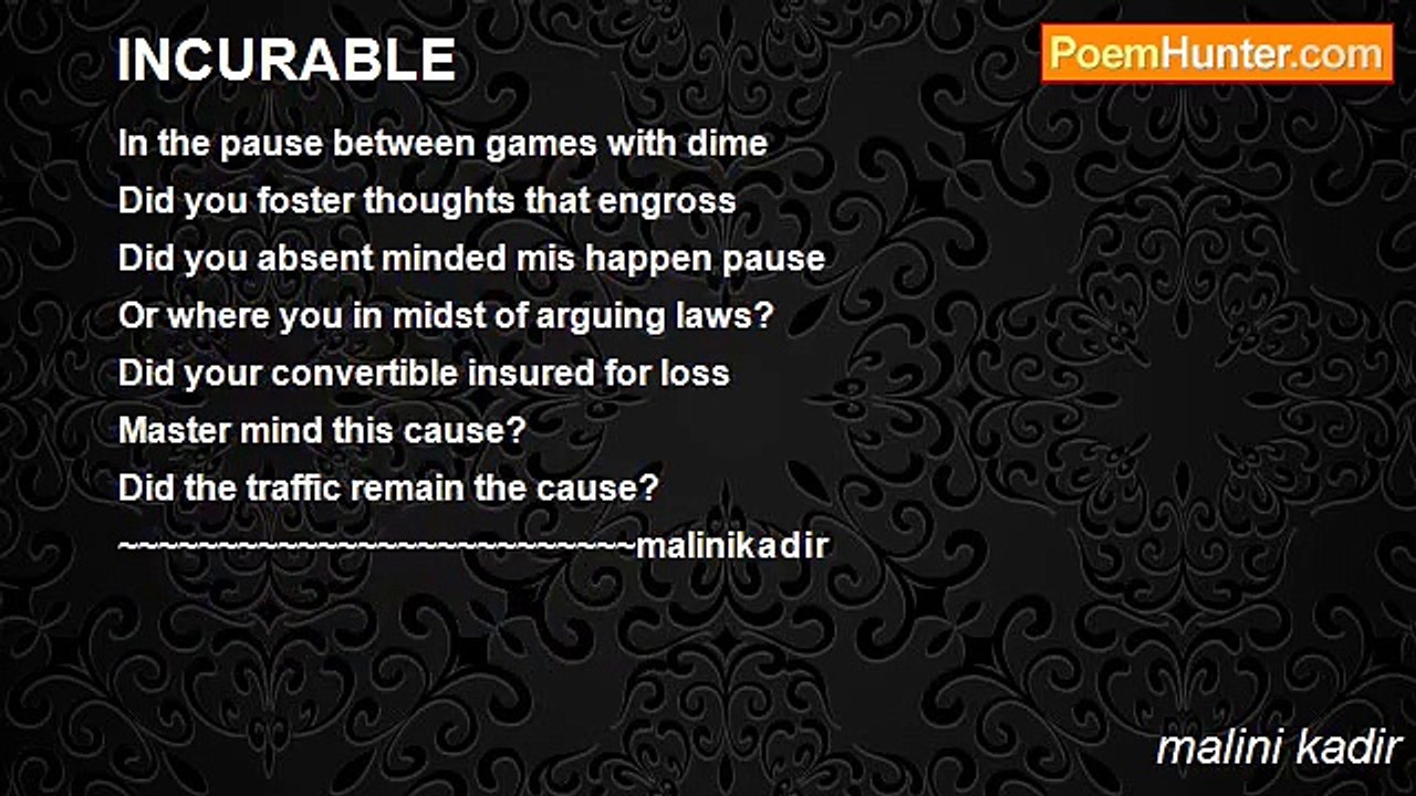 malini kadir - INCURABLE