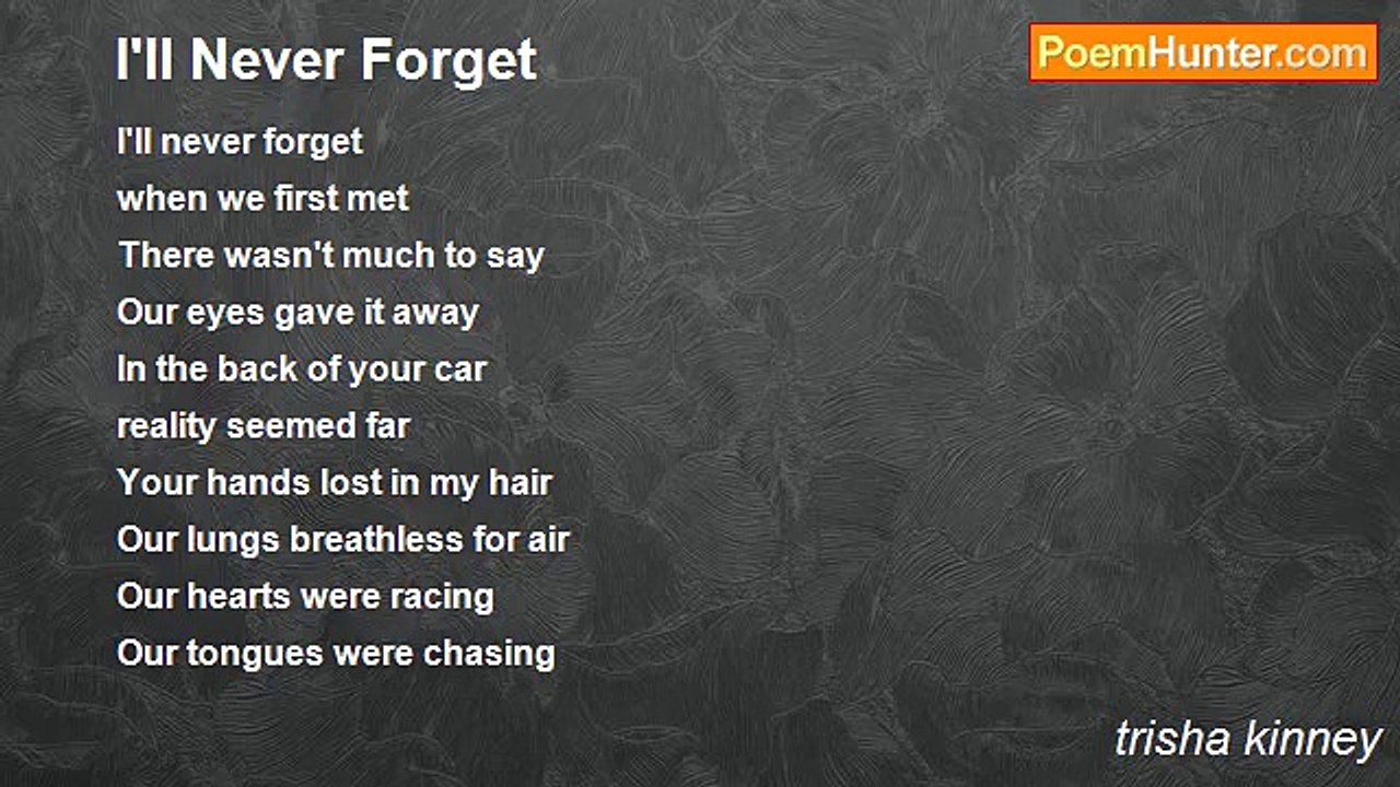 trisha kinney - I'll Never Forget