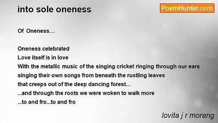 lovita j r morang - into sole oneness