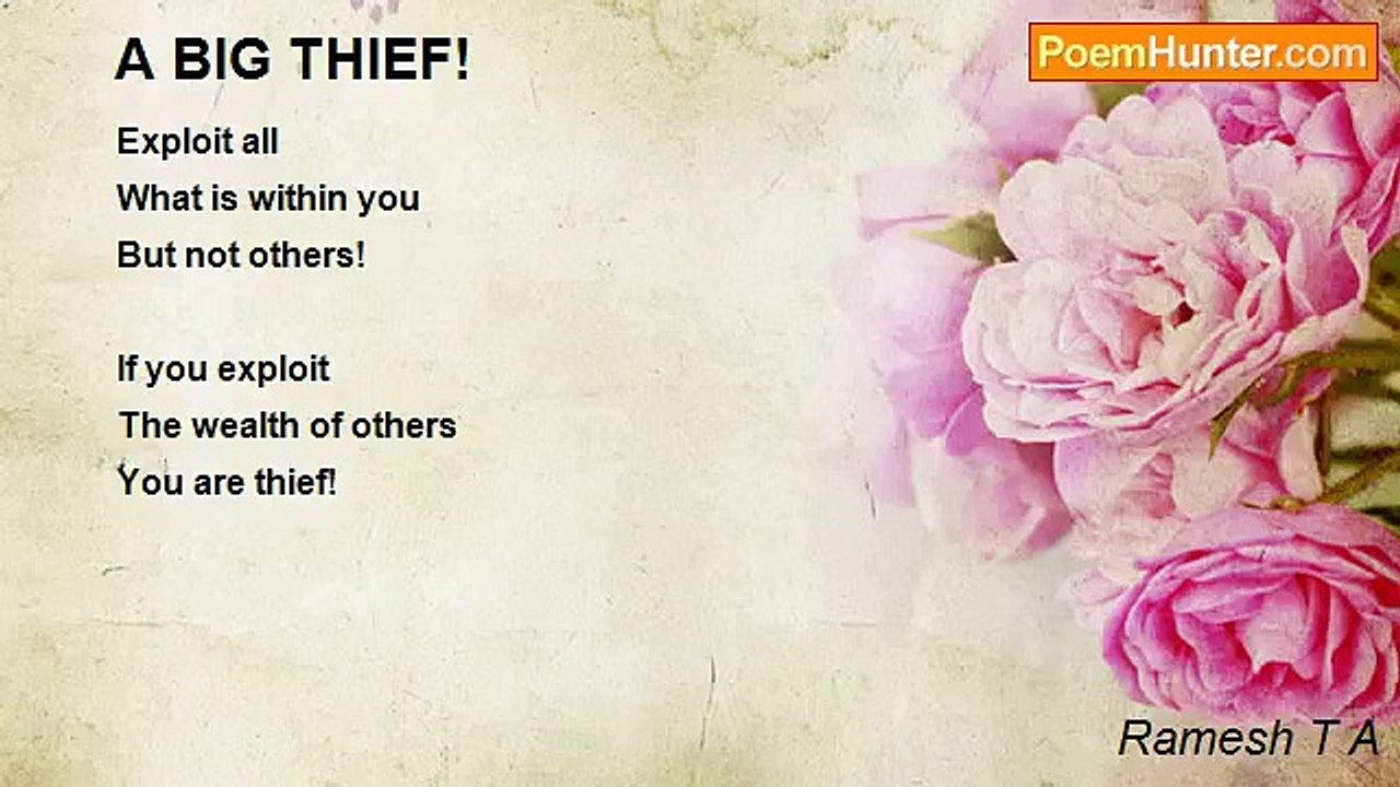Ramesh T A - A BIG THIEF!