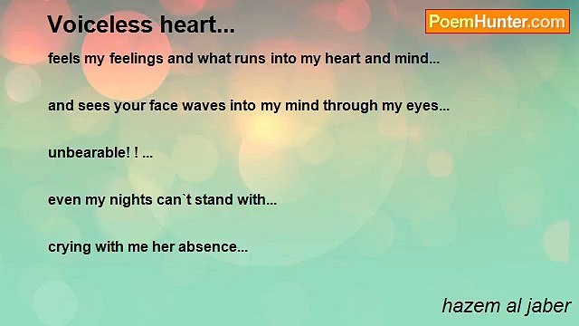 hazem al jaber - Voiceless heart...