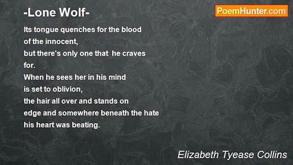 Elizabeth Tyease Collins - -Lone Wolf-